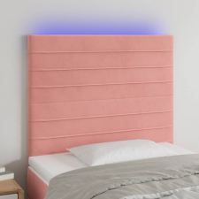 vidaXL rózsaszín bársony LED-es fejtámla 80x5x118/128 cm ágy és ágykellék