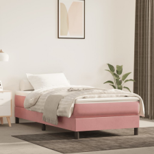 vidaXL rózsaszín bársony rugós ágy matraccal 100 x 200 cm ágy és ágykellék