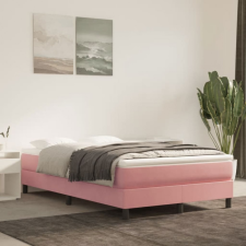 vidaXL rózsaszín bársony rugós ágy matraccal 120 x 200 cm ágy és ágykellék