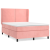 vidaXL rózsaszín bársony rugós ágy matraccal 140x200 cm (3129158)