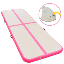 vidaXL rózsaszín PVC felfújható tornaszőnyeg pumpával 500x100x10 cm tornaszőnyeg