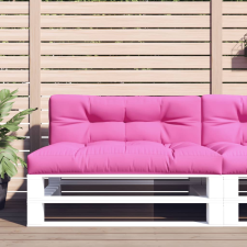 vidaXL rózsaszín szövet raklappárna 120x40x12 cm kerti bútor