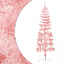vidaXL rózsaszín vékony fél műkarácsonyfa állvánnyal 120 cm műfenyő