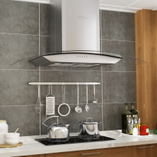 vidaXL rozsdamentes acél, fali páraelszívó 90 cm 756 m³/óra LED páraelszívó