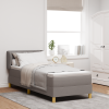 vidaXL Rugós Ágy Matrac Kávébarna 80x200 cm Szövet
