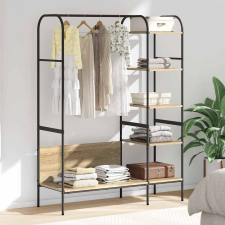 vidaXL Ruhafogó polcokkal tárolóval Barna 120 x 44 x 160 cm Faanyag bútor