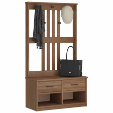 vidaXL SANDENS tömör fenyőfa előszobafa 87x40x159,5 cm bútor