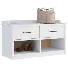 vidaXL SANDNES fehér tömör fenyőfa előszobapad 87x40x50 cm bútor