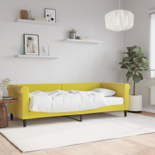 vidaXL sárga bársony heverő matraccal 80 x 200 cm ágy és ágykellék