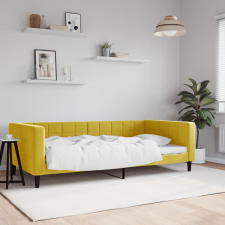 vidaXL sárga bársony kanapéágy 100 x 200 cm bútor