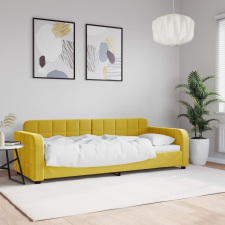 vidaXL sárga bársony kanapéágy 80 x 200 cm ágy és ágykellék