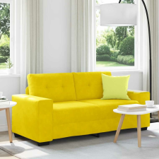 vidaXL sárga bársony loveseat kanapé 140 cm bútor