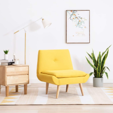 vidaXL sárga kárpitos karfa nélküli fotel 73 x 66 x 77 cm bútor