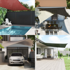 vidaXL Sárga négyszögletű HDPE napvitorla 160 g/m² 5x8 m kerti bútor