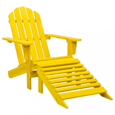 vidaXL Sárga tömör fenyőfa kerti Adirondack szék zsámollyal kerti bútor