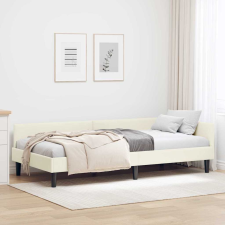 vidaXL Sarok Ágykeret Krém 90 x 200 cm Bársony és Mérnökölt fa ágy és ágykellék