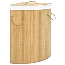 vidaXL sarok bambusz szennyestartó kosár 60 L bútor