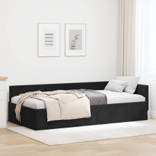 vidaXL Sarokágy keret Egyéb Fekete 100 x 200 cm Velúr és műnyír ágy és ágykellék