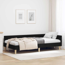vidaXL Sarokágy keret Egyéb Fekete 90 x 190 cm Szövet és mérnöki fa ágy és ágykellék
