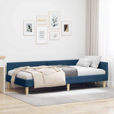 vidaXL Sarokágy keret Egyéb Kék 100 x 200 cm Szövet és mérnöki fa ágy és ágykellék