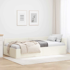vidaXL Sarokágy keret Egyéb Krém 80 x 200 cm Velúr és műnyír ágy és ágykellék