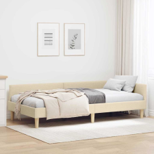 vidaXL Sarokágy keret Egyéb Krém 90 x 190 cm Szövet és mérnöki fa ágy és ágykellék