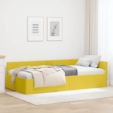 vidaXL Sarokágy keret Egyéb Sárga 80 x 200 cm Velúr és műnyír ágy és ágykellék
