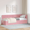 vidaXL Sarokágy keret fejtámlával Rózsaszín 80 x 200 cm Bársony