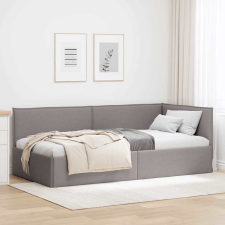 vidaXL Sarokágy keret fejtámlával Tópszínű 100 x 200 cm szövet ágy és ágykellék