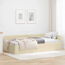 vidaXL Sarokágy keret Krém 90 x 200 cm Szövet és Mérnöki Fa ágy és ágykellék