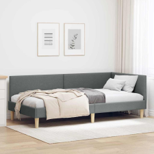 vidaXL Sarokágy keret Sötétszürke 80 x 200 cm Szövet és Mérnöki Fa ágy és ágykellék