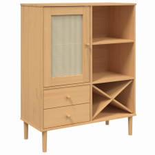 vidaXL SENJA barna rattanhatású magasszekrény 90 x 40 x 112 cm (358052) bútor
