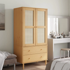 vidaXL SENJA barna rattanhatású ruhásszekrény 90 x 55 x 175 cm bútor