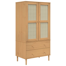 vidaXL SENJA barna rattanhatású ruhásszekrény 90 x 55 x 175 cm (358034) bútor