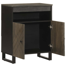 vidaXL Sideboard Fekete 60x33x75 cm tömörfa Mango (4017709) bútor
