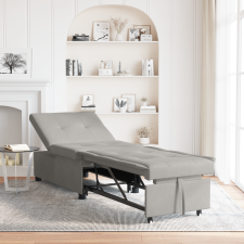 vidaXL Sofa Ágy 3 Az 1-Ben Kihúzható Design Világosszürke Szövet bútor