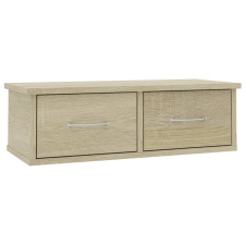 vidaXL sonoma falra szerelhető forgácslap fiókos polc 60x26x18,5 cm (800588) bútor