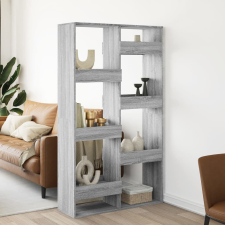 vidaXL Sonoma Szürke Fa Térelválasztó - 8 Polc - 100x33x175 cm bútor