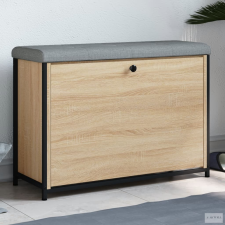 vidaXL Sonoma tölgy cipőpad lehajtható fiókkal 82x32x56 cm bútor