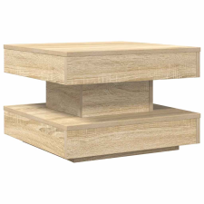 vidaXL sonoma tölgy dohányzóasztal 360 fokban forgatható 50x50x34,5 cm (858472) bútor