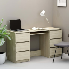 vidaXL sonoma-tölgy forgácslap íróasztal 140 x 50 x 77 cm íróasztal
