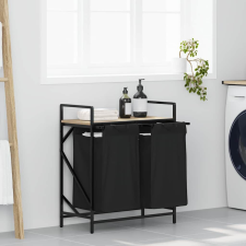 vidaXL sonoma tölgy mosodai kosár 2 rekeszes polccal bútor