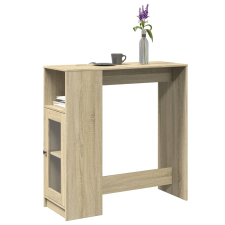 vidaXL sonoma tölgy szerelt fa bárasztal tárolókkal 101x40x103,5 cm bútor