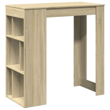 vidaXL sonoma tölgy szerelt fa bárasztal tárolókkal 102x50x103,5 cm (854357) bútor