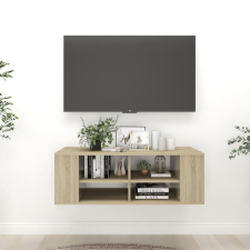 vidaXL sonoma tölgy szerelt fa falra szerelhető TV-szekrény bútor