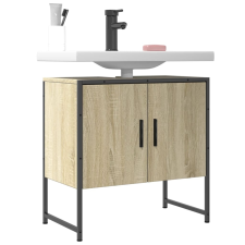 vidaXL sonoma tölgy szerelt fa fürdőszobai mosdószekrény 60x33x60 cm fürdőszoba bútor