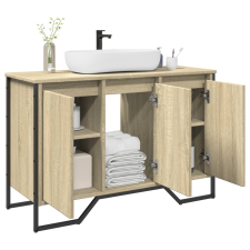 vidaXL sonoma tölgy szerelt fa fürdőszobai mosdószekrény 91x35x60 cm fürdőszoba bútor