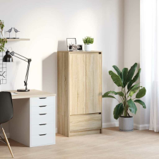 vidaXL sonoma-tölgy szerelt fa szekrény fiókkal 55,5x34x119,5 cm bútor