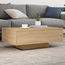 vidaXL sonoma-tölgy színű dohányzóasztal LED-lámpákkal 85 x 55 x 31 cm bútor