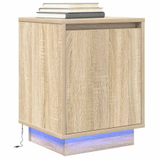 vidaXL sonoma tölgy színű éjjeliszekrény LED-ekkel 38x34x50 cm bútor